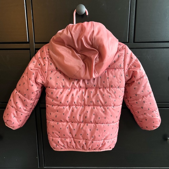 Pink Dotted Print Puffer Jacket - Picture 2 of 5